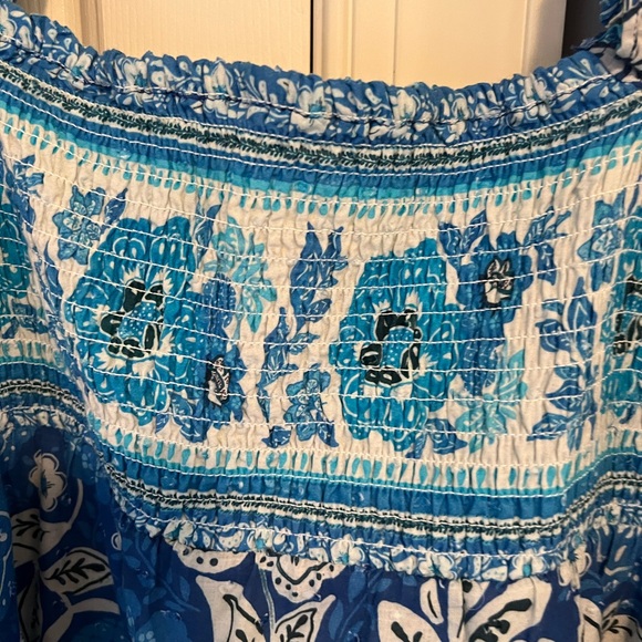 FARM Rio Blue Floral Midi Dress - Picture 4 of 10